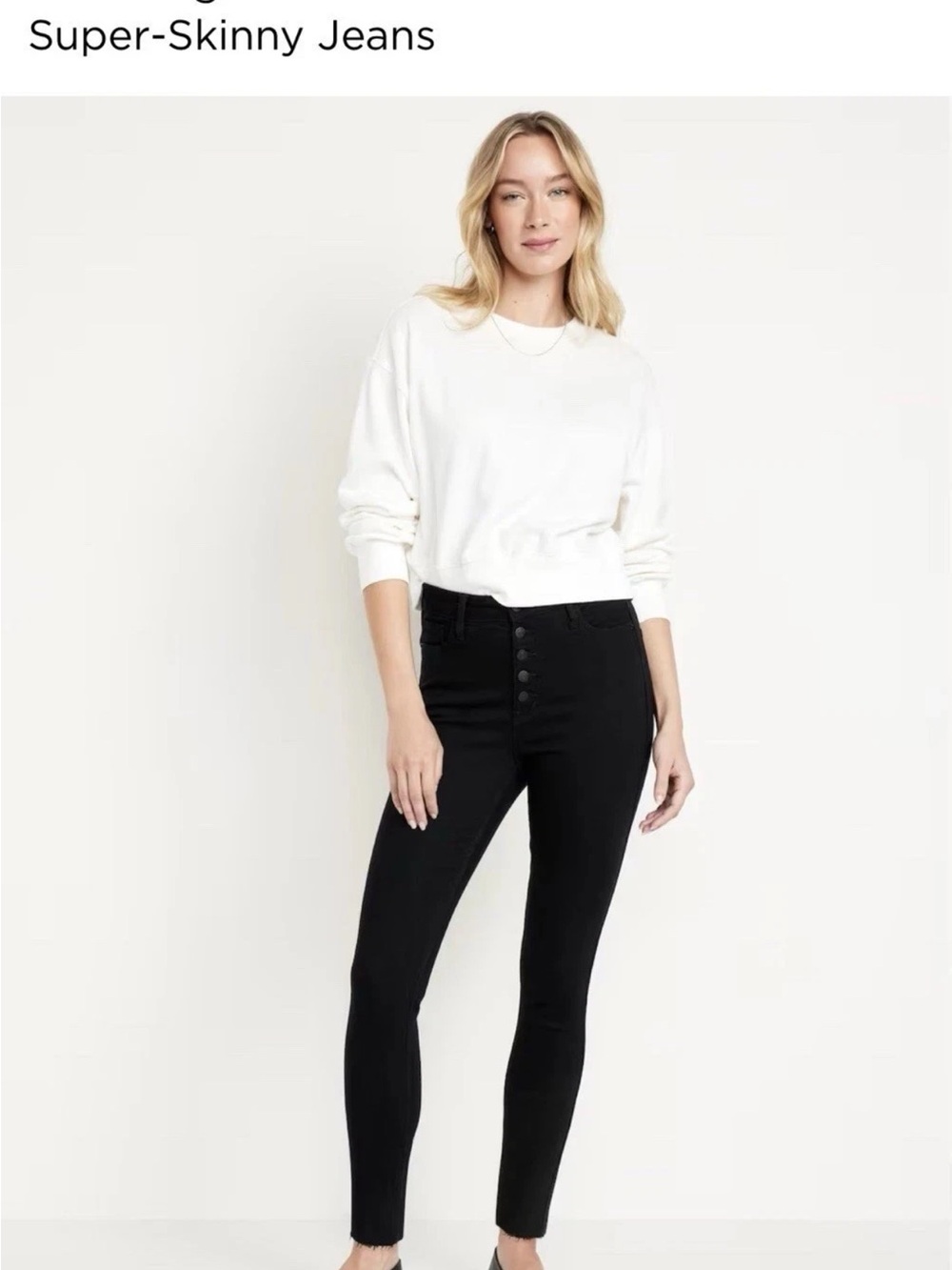Old Navy Women’s Extra High Waisted Rockstar Stretch Super Skinny Jeans Sz14